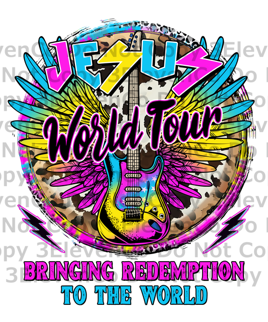 Jesus world tour vinyl decal | UV DTF decal | DTF print