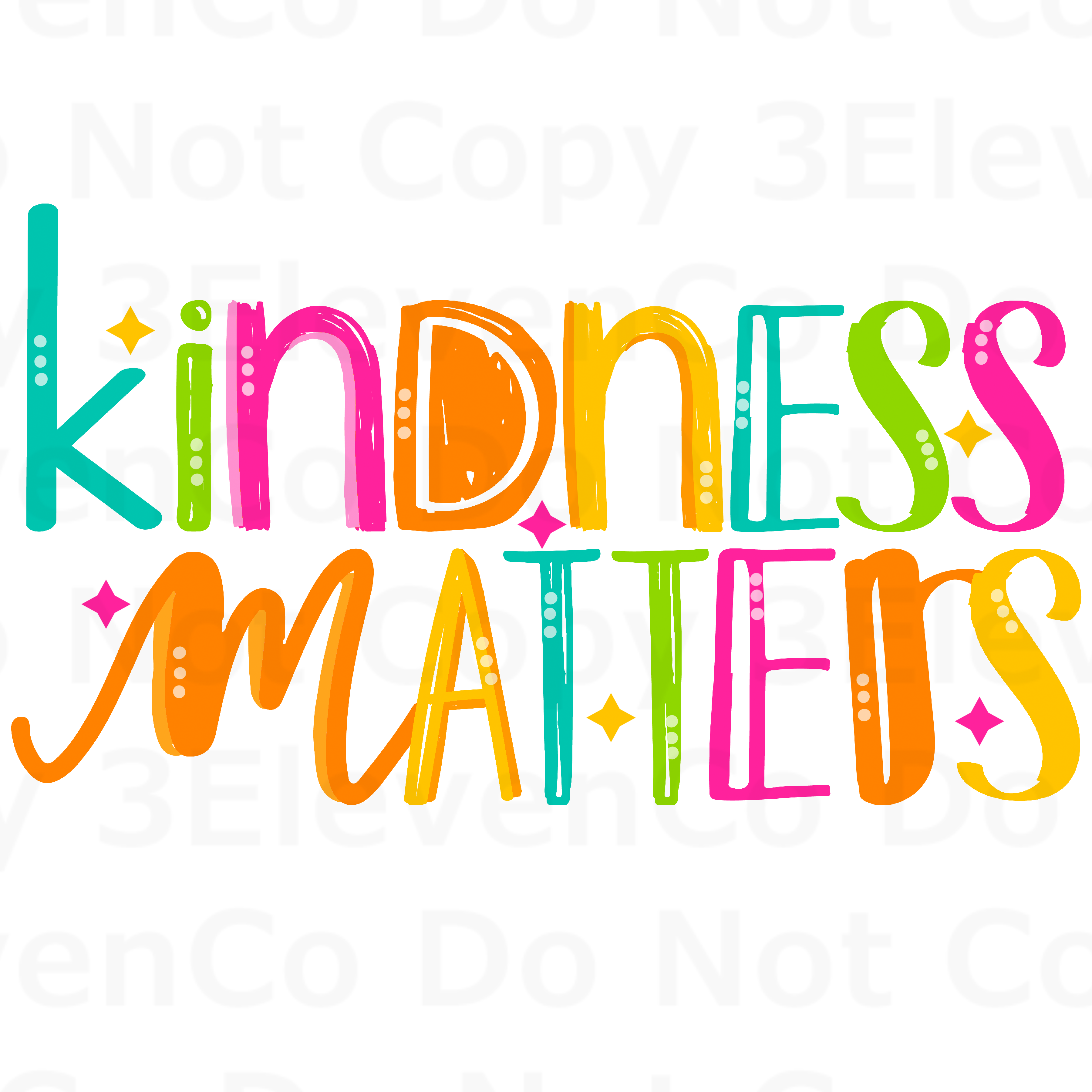 kindness matters vinyl decal | UV DTF decal | DTF print – 3ElevenCo