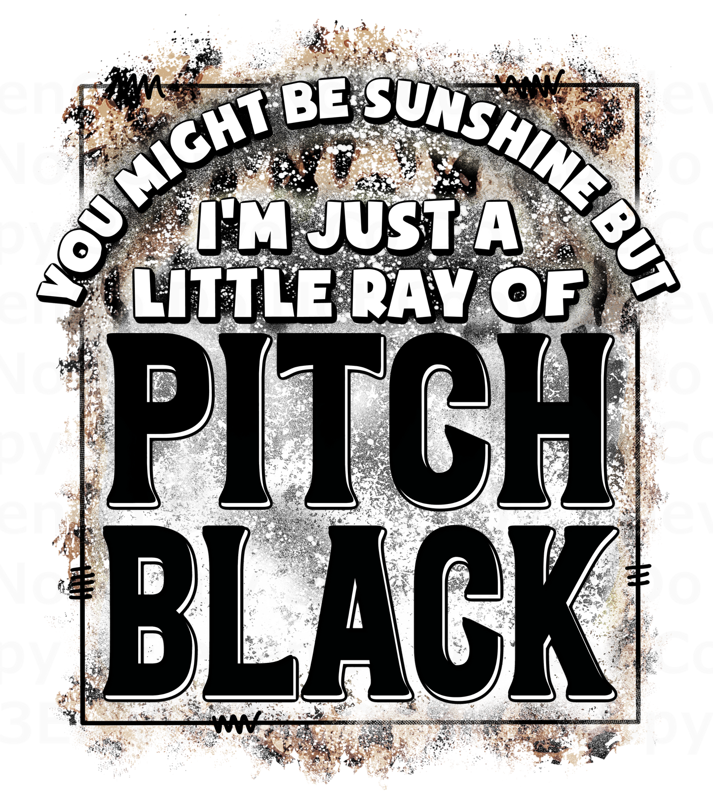 KD 2024 little ray of pitch black vinyl decal | UV DTF decal | DTF print