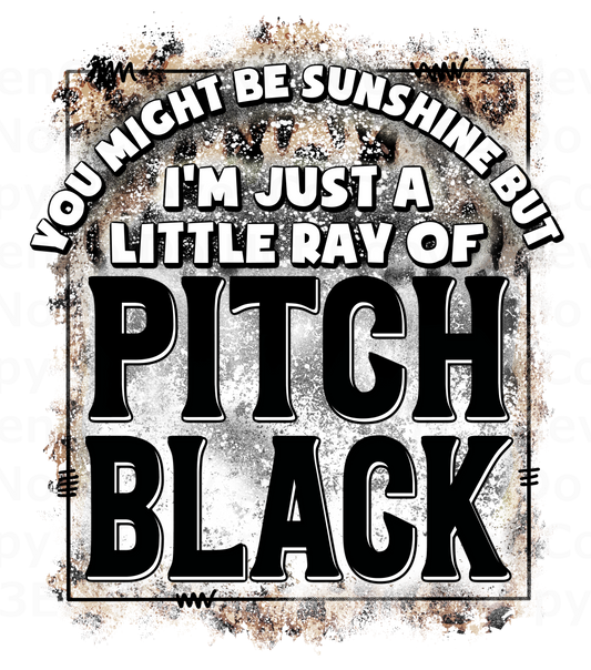 KD 2024 little ray of pitch black vinyl decal | UV DTF decal | DTF print