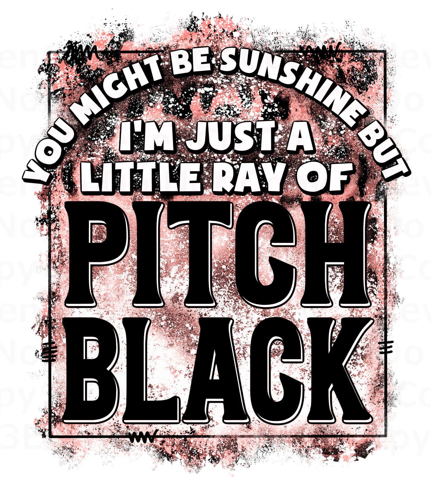 KD 2024 little ray of pitch black vinyl decal | UV DTF decal | DTF print