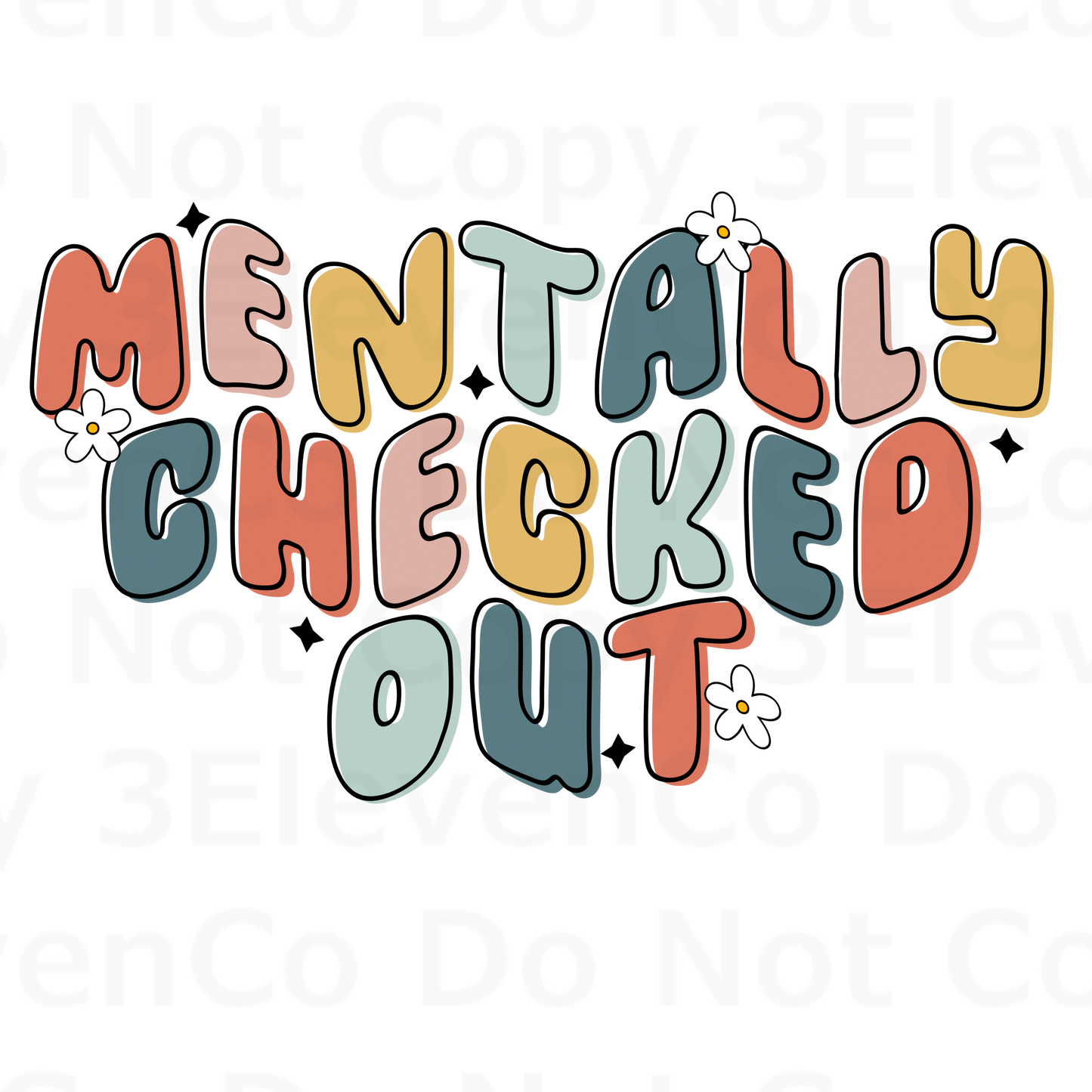 SBB 2024 mentally checked out vinyl decal | UV DTF decal | DTF print