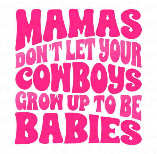 KD 2024 mama's don't let your cowboys vinyl decal | UV DTF decal | DTF print