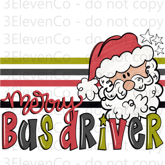 2024 OS merry bus driver UV DTF decal | DTF print