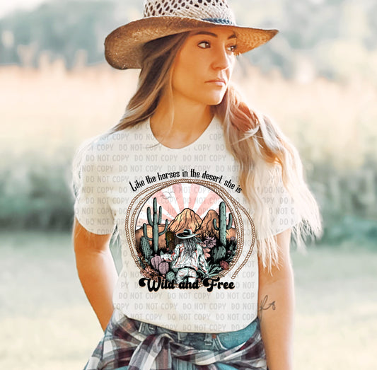 Wild and free western tee