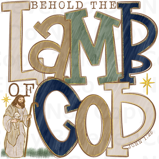 2024 OS behold the lamb of God UV DTF decal | DTF print