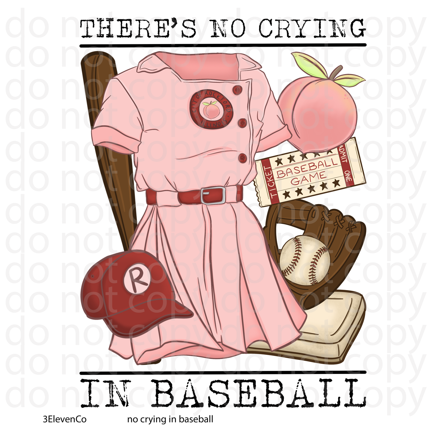 no crying in baseball vinyl sheet | decal | UVDTF | pen wrap