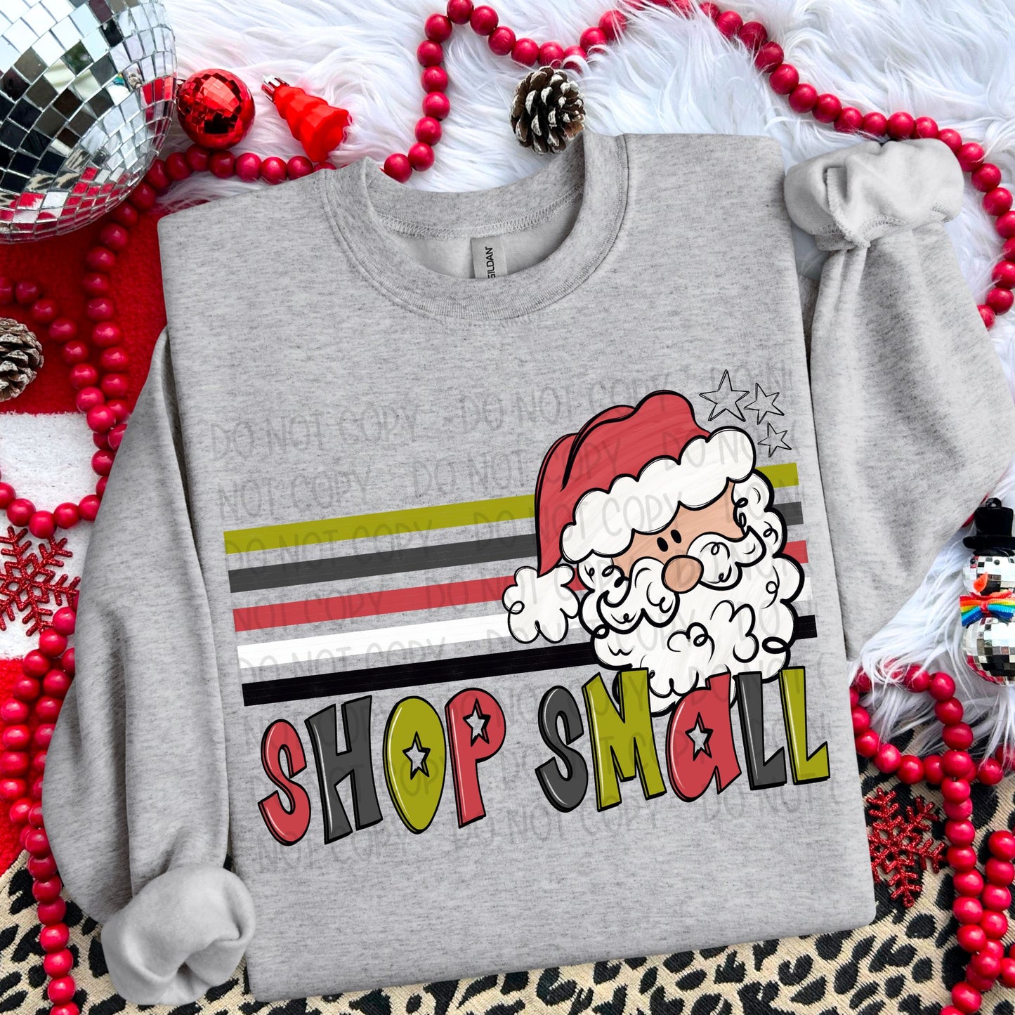 2024 OS shop small santa stripes UV DTF decal | DTF print