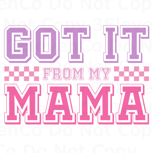 SBB 2024 got it from my mama vinyl decal | UV DTF decal | DTF print