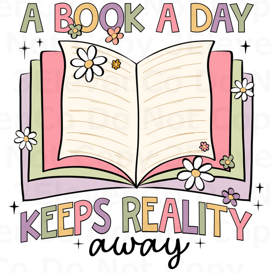 SC 2024 a book a day vinyl decal | UV DTF decal | DTF print