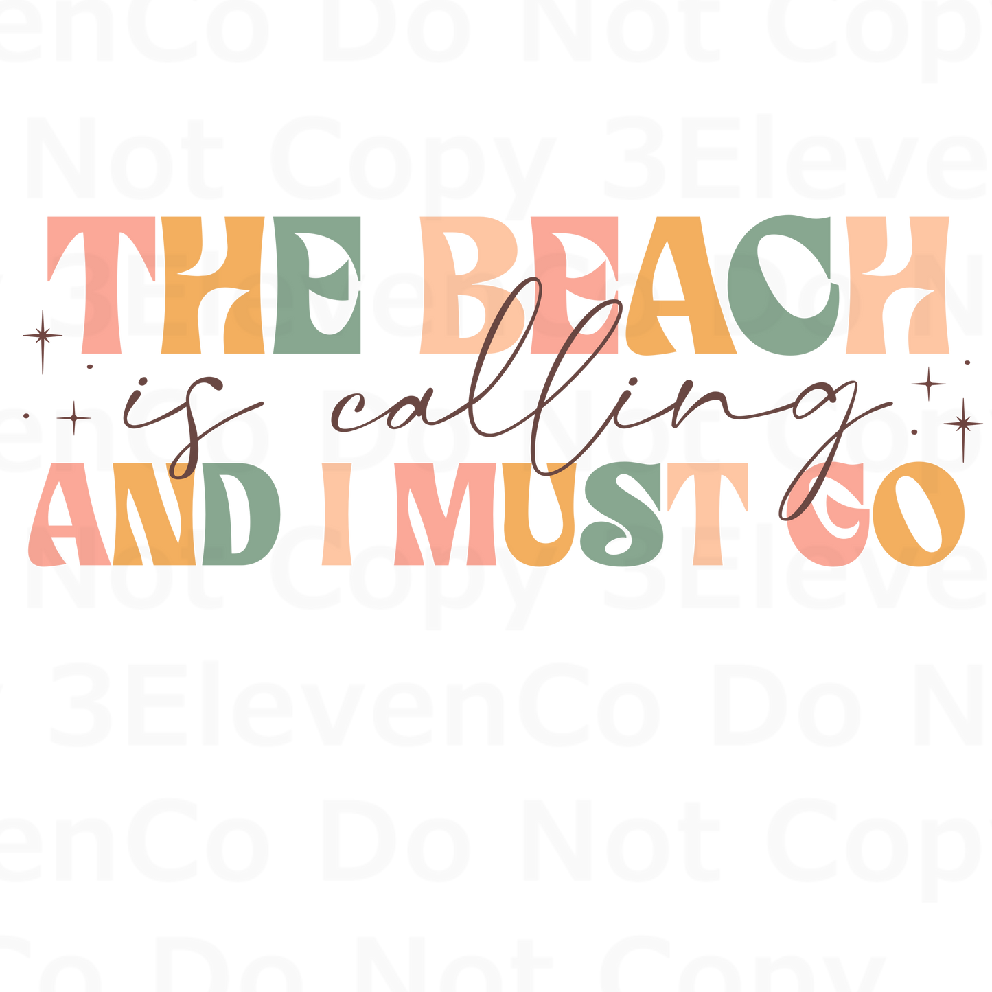 SC 2024 the beach is calling vinyl decal | UV DTF decal | DTF print