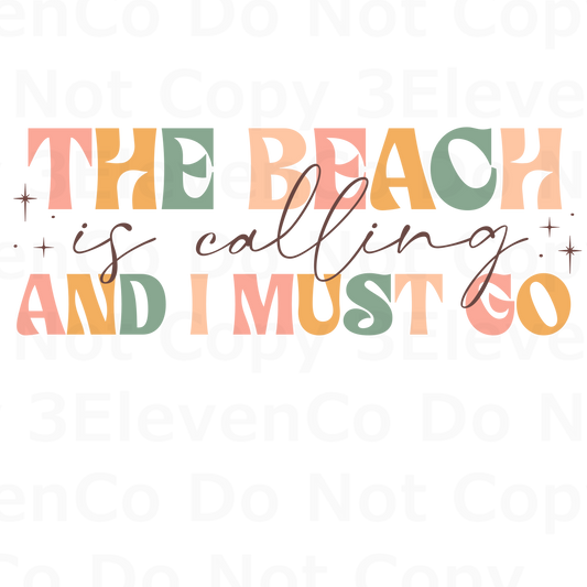 SC 2024 the beach is calling vinyl decal | UV DTF decal | DTF print