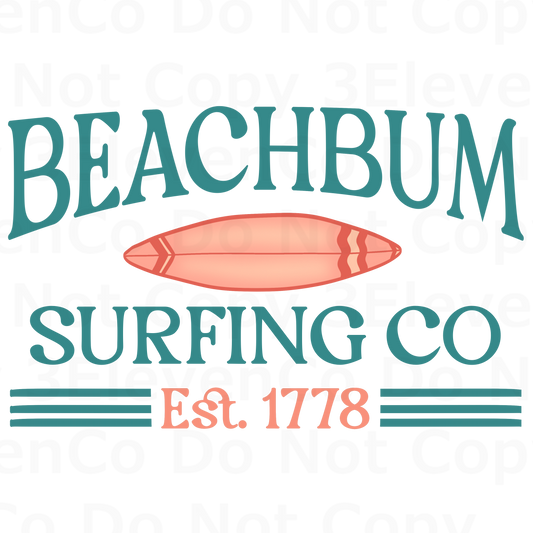 SC 2024 beachbum surfing vinyl decal | UV DTF decal | DTF print