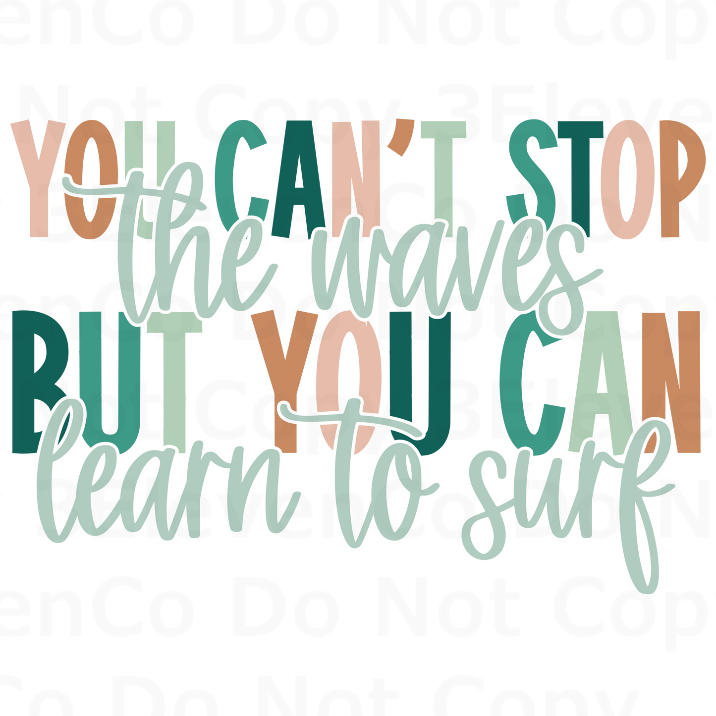 SC 2024 you can't stop the waves vinyl decal | UV DTF decal | DTF print