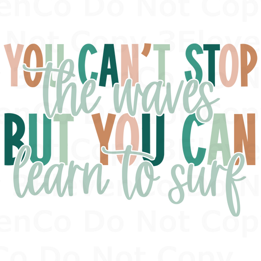 SC 2024 you can't stop the waves vinyl decal | UV DTF decal | DTF print