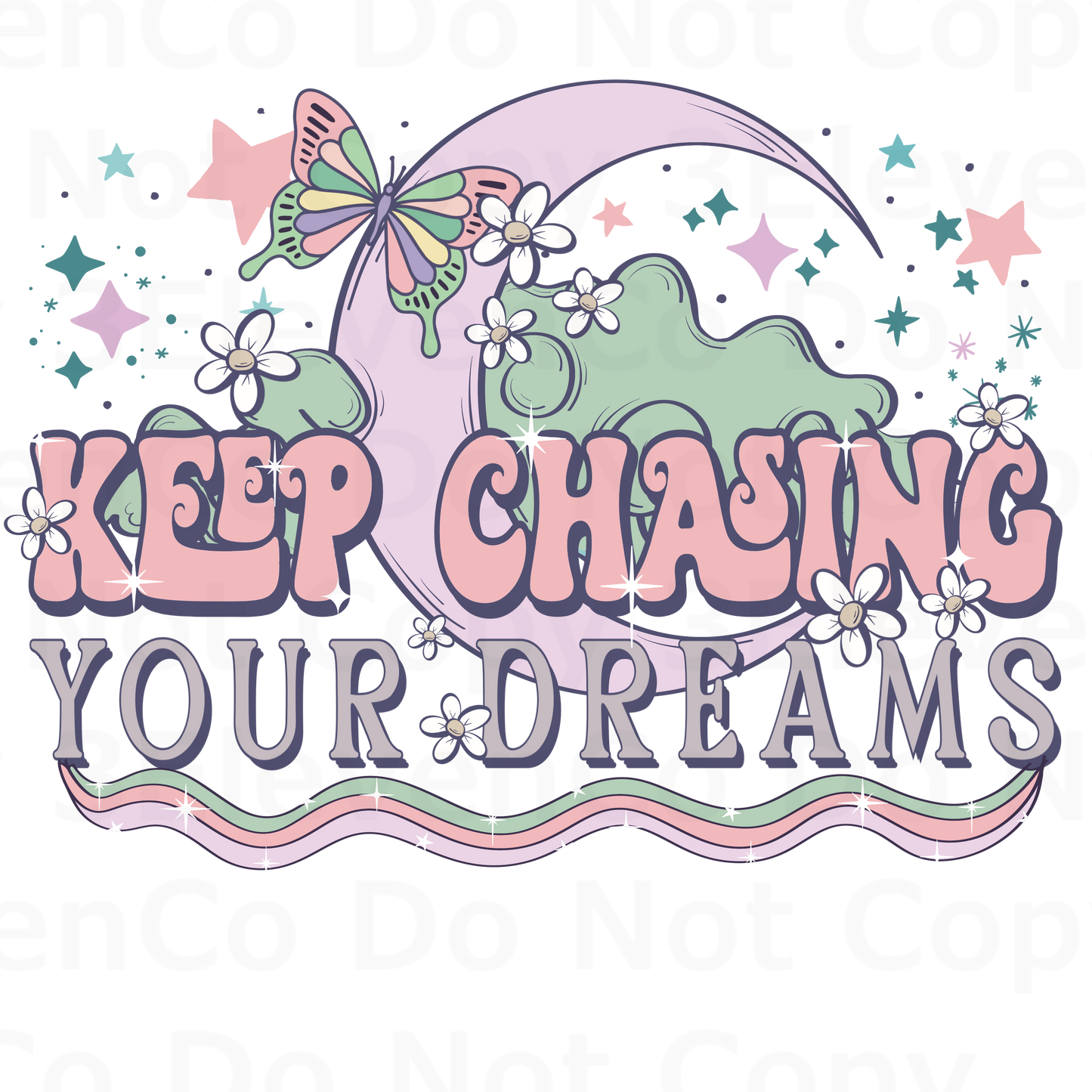 SC 2024 keep chasing your dreams vinyl decal | UV DTF decal | DTF print