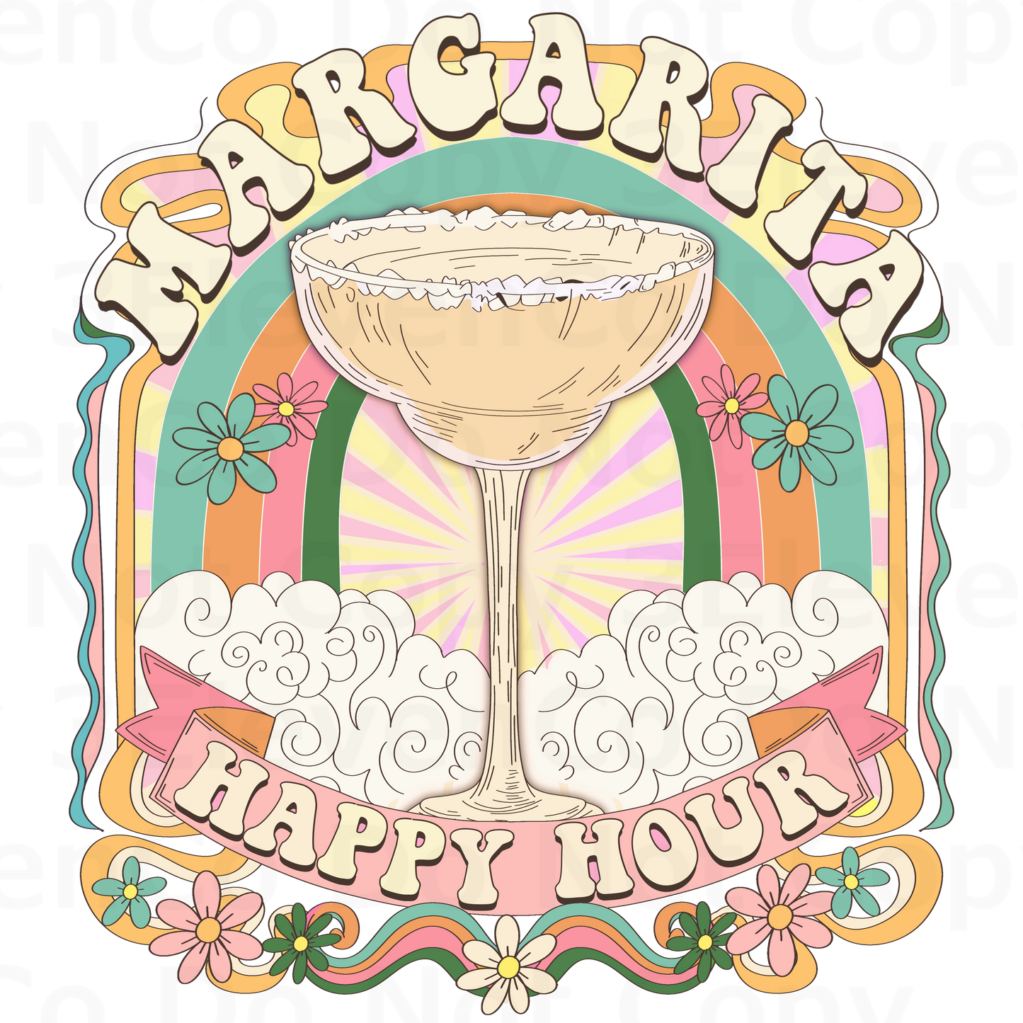 SC 2024 margarita happy hour vinyl decal | UV DTF decal | DTF print