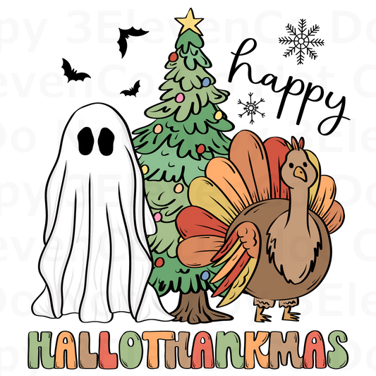 2024 hallothankmas decal | UV DTF | DTF