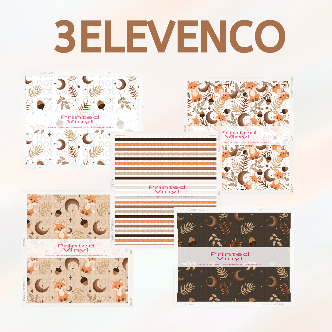 fox seamless + coordinating vinyl sheet