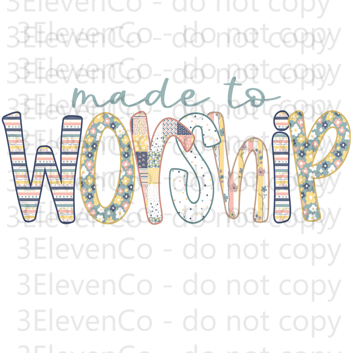 SD 2024 made to worship UV DTF decal