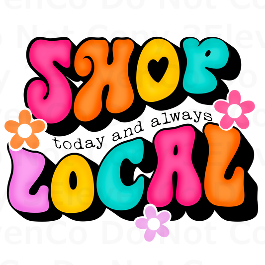 SBB 2024 shop local bright vinyl decal | UV DTF decal | DTF print