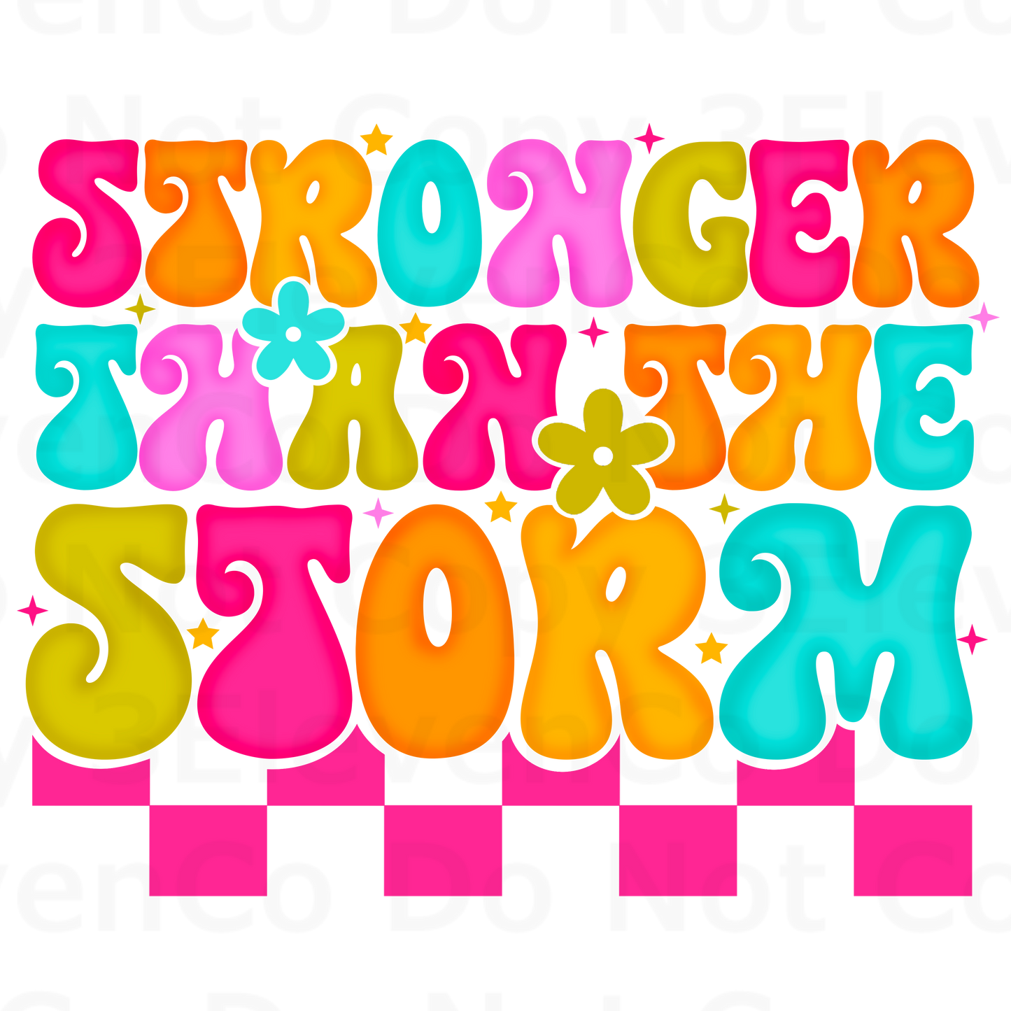 SBB 2024 stronger than the storm bright vinyl decal | UV DTF decal | DTF print