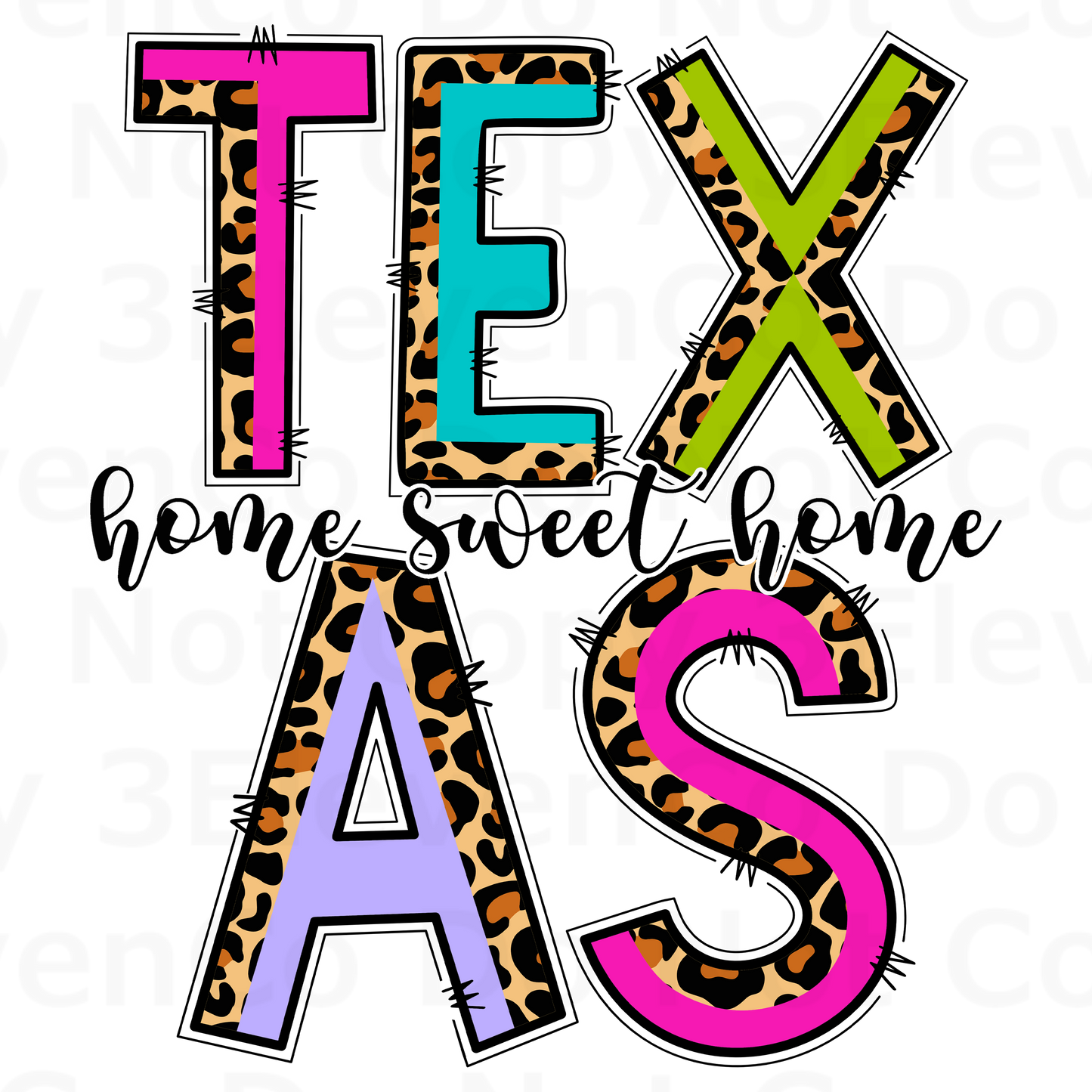 SBB 2024 Texas home sweet home vinyl decal | UV DTF decal | DTF print