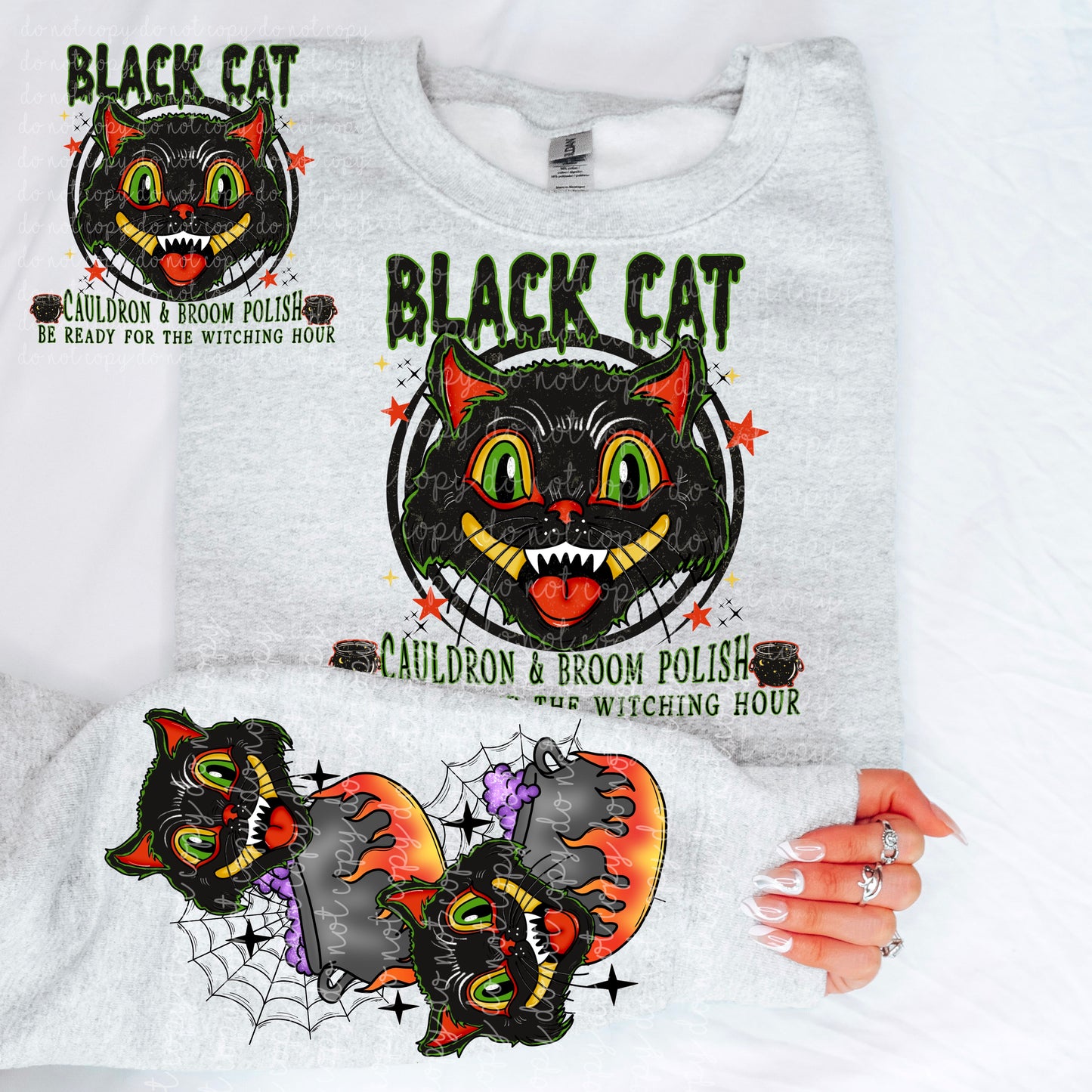 MM 2024 black cat cauldron vinyl sheet | decal | vinyl wrap | UV DTF cup wrap | DTF prints