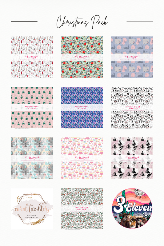 Nicole Sutherland | Coral Tumblers 2023 Christmas pack vinyl sheets