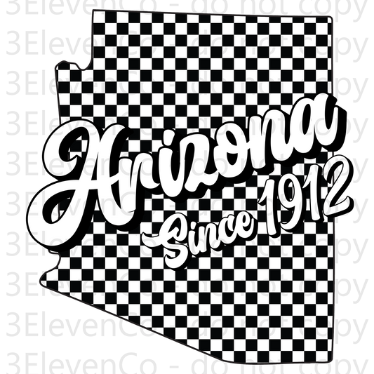 SD 2024 Arizona checkered decal or dtf transfer