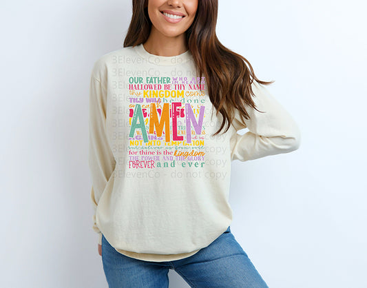 Lord's prayer tee or sweatshirt  |comfort colors|