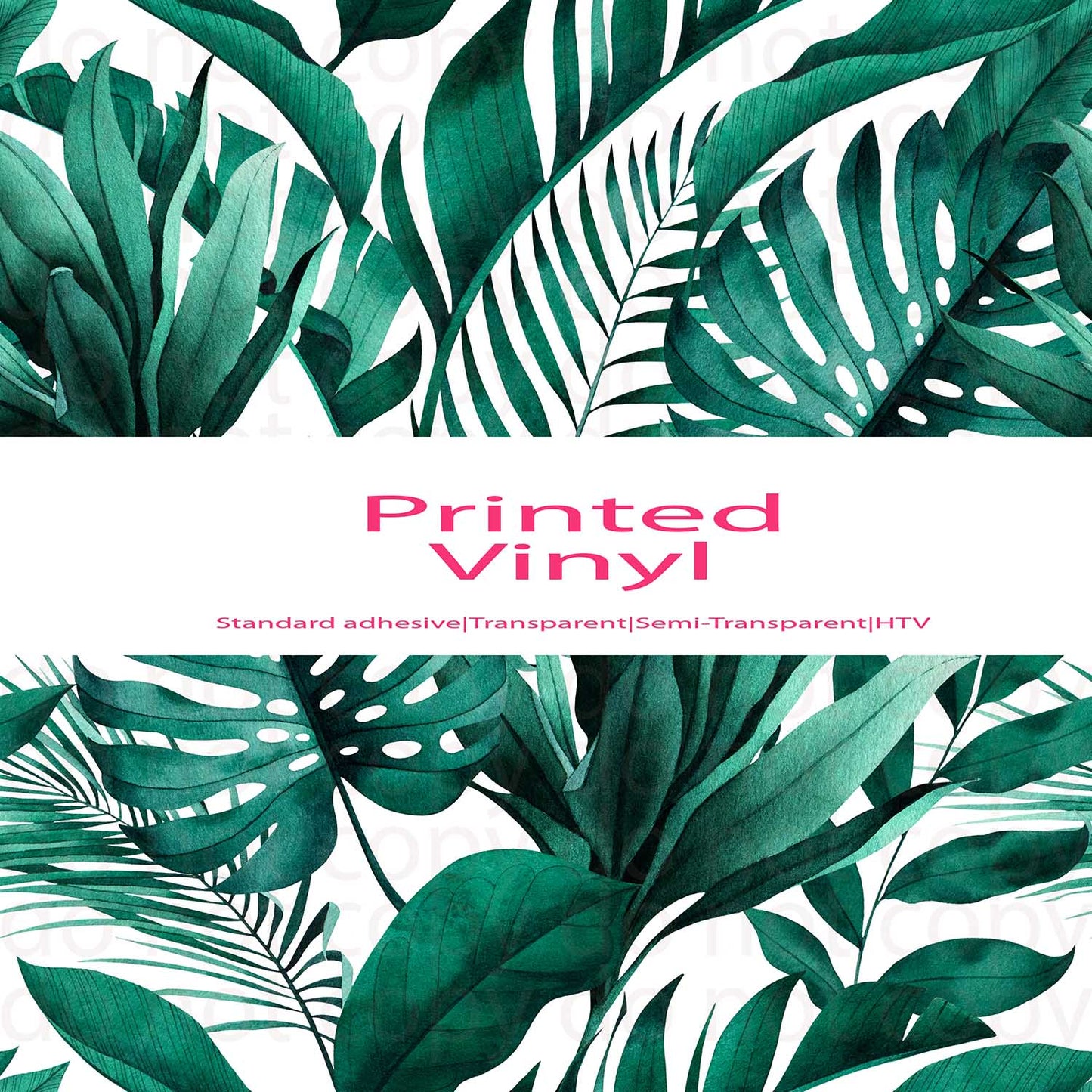 monstera floral vinyl sheet