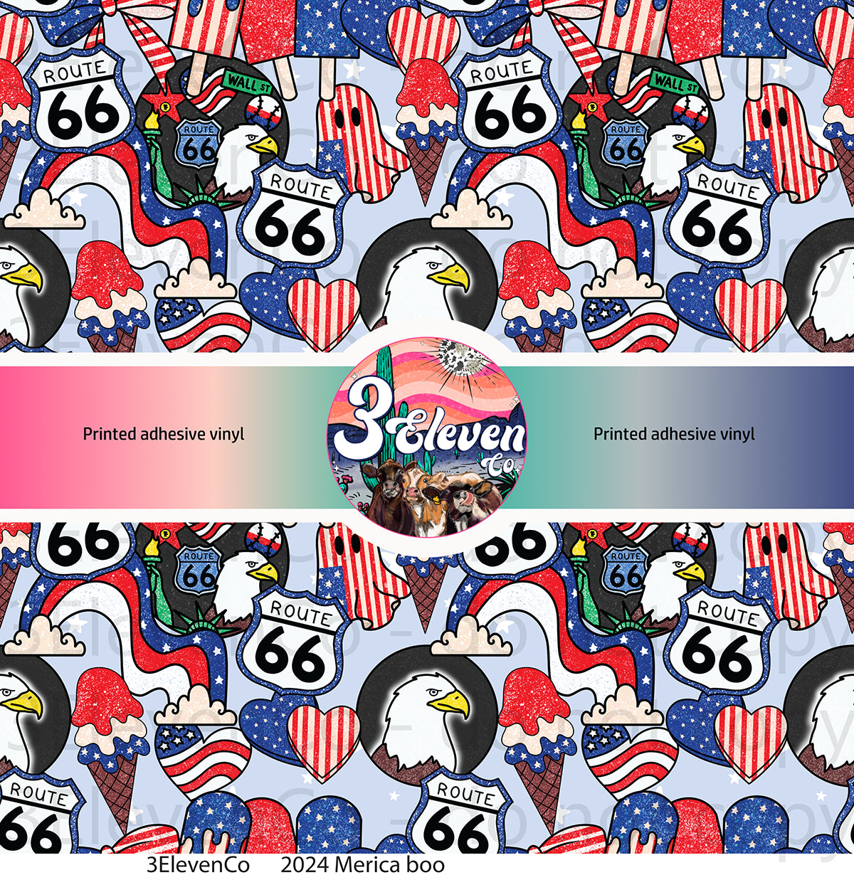 2024 Merica boo vinyl sheet