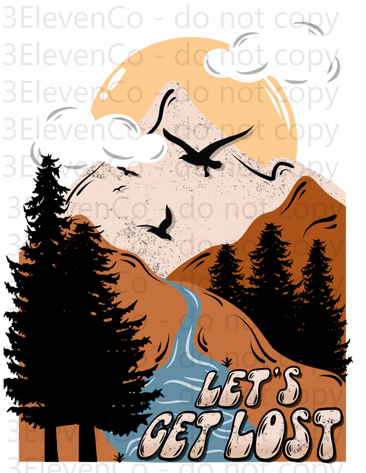 let's get lost | decal | DTF print