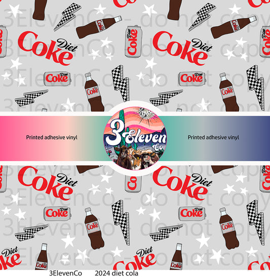 2024 diet cola vinyl sheet | semi-transparent decal | UV DTF