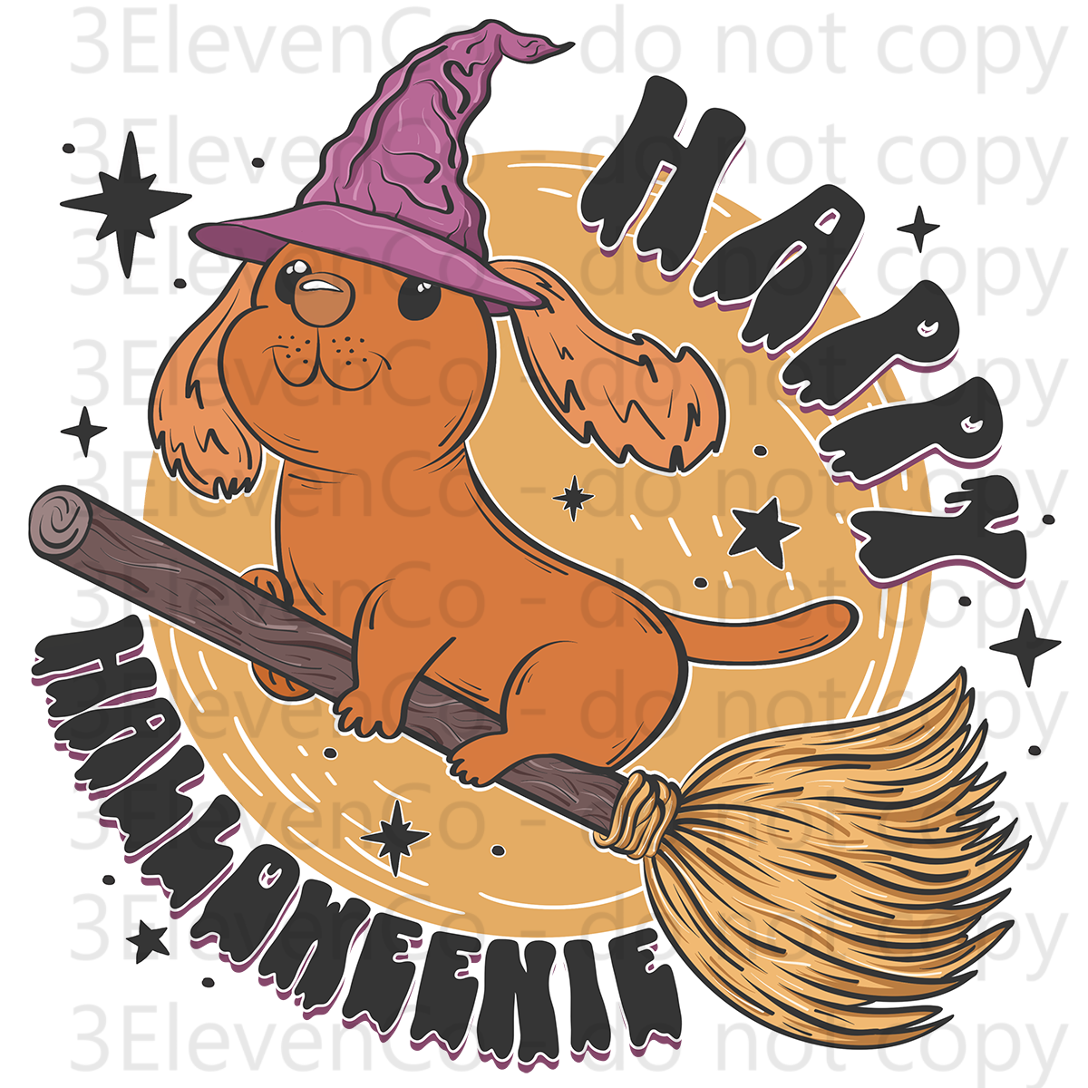 2024 SD happy halloween weenie | decal | DTF print