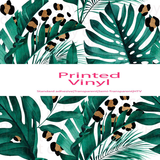 monstera floral vinyl sheet