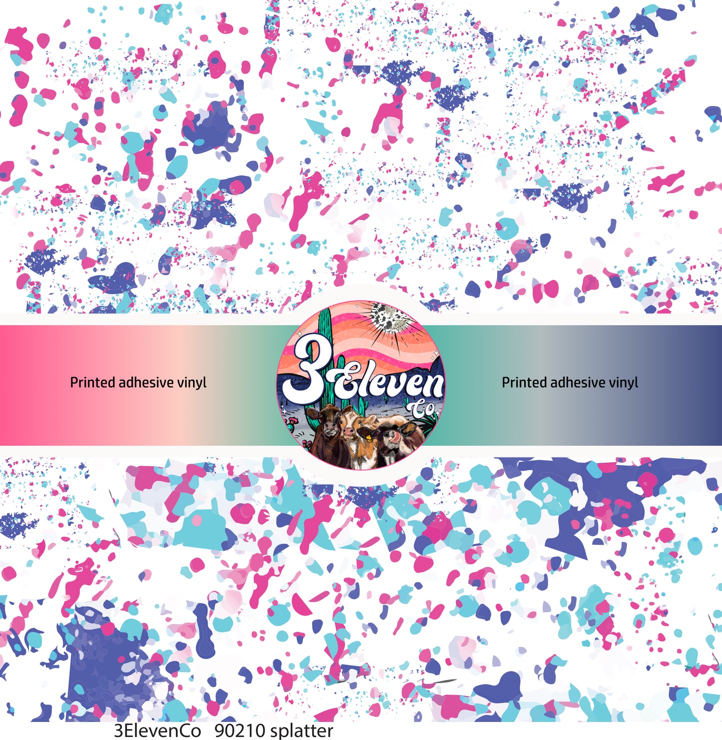 90210 paint splatter vinyl sheet | decal | DTF print