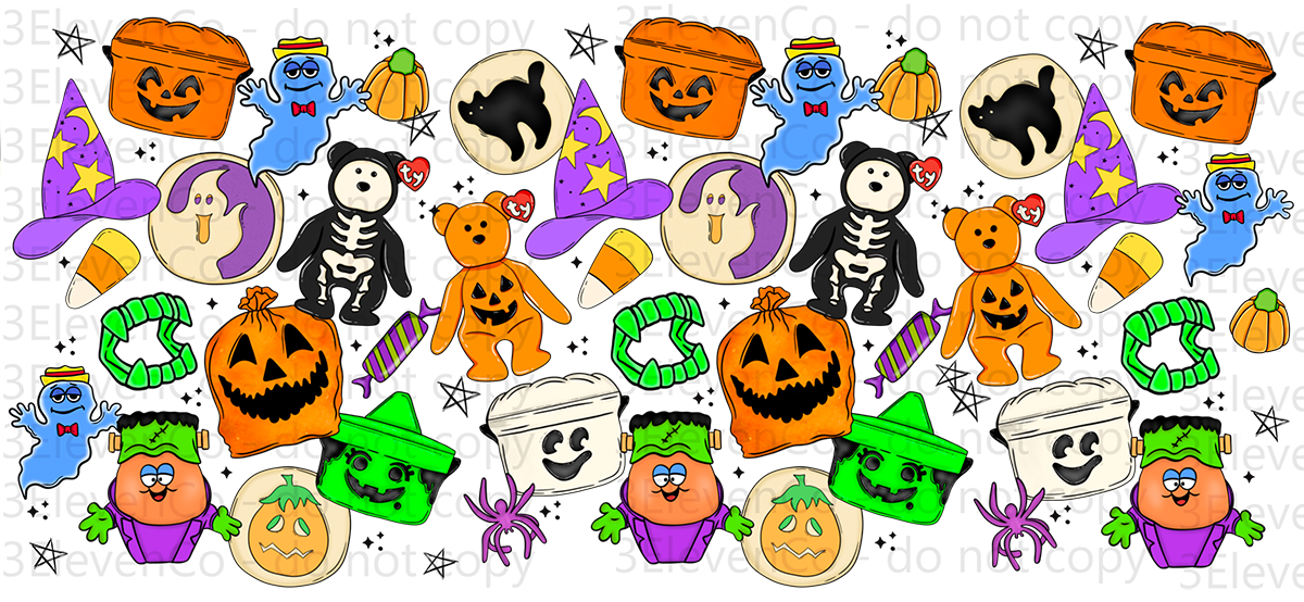 NDC 2024 90s Halloween vinyl sheet | decal | vinyl wrap | UV DTF cup wrap | DTF prints