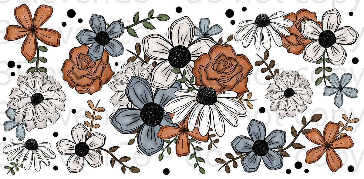 CS 2024 florals vinyl sheet | decal | UV wrap | vinyl wrap | DTF print