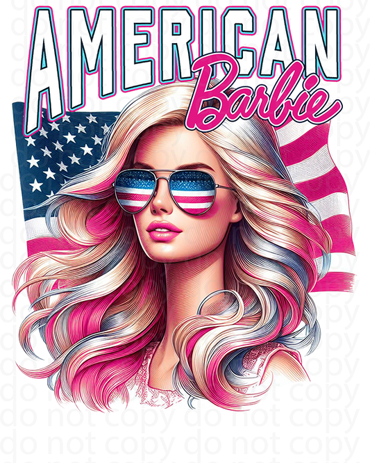 American Barbie vinyl decal|UV DTF decal| DTF print|sublimation print