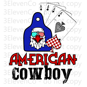 American Cowboy vinyl sheet | decal | DTF or sublimation print