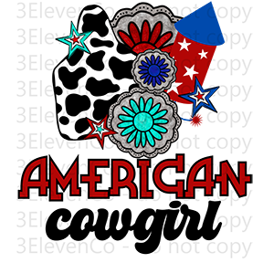 American Cowgirl vinyl sheet | decal | DTF or sublimation print