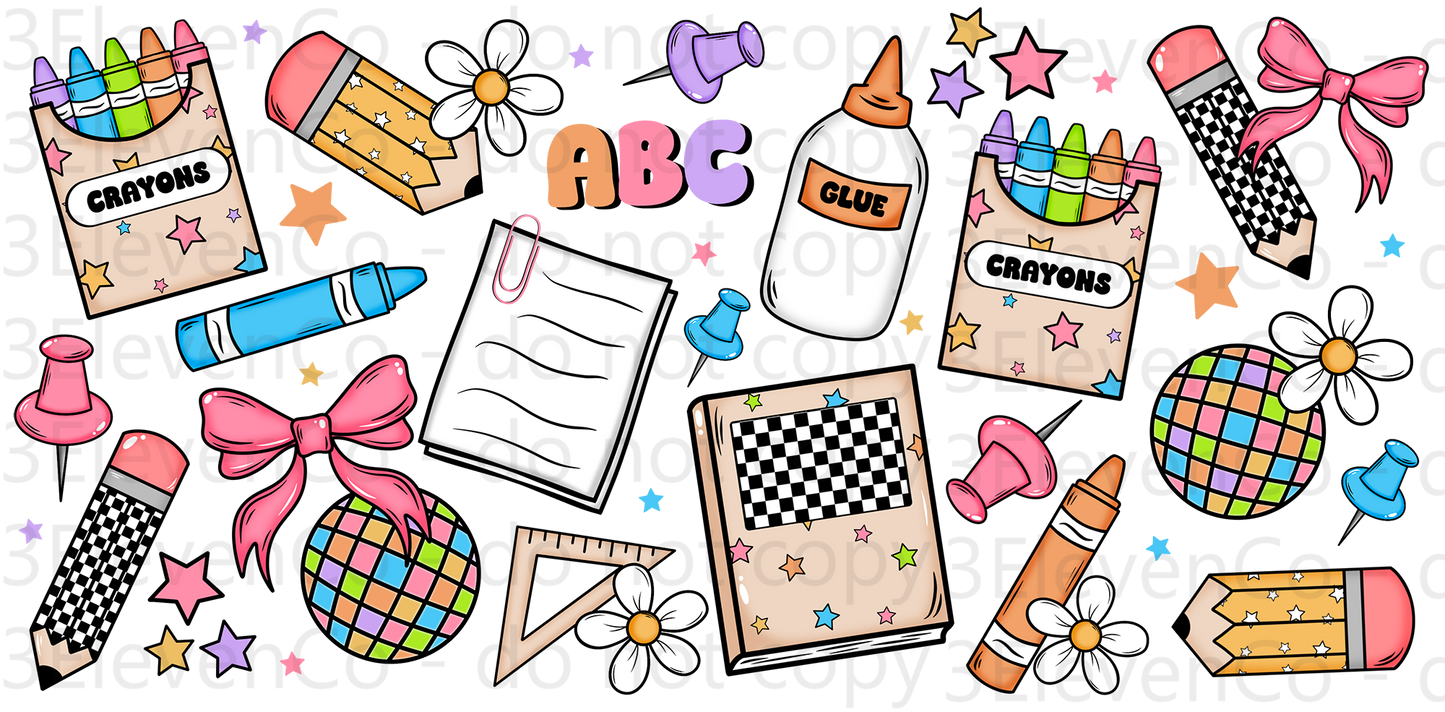 CS 2024 back to school vinyl sheet | decal | UV wrap | DTF print