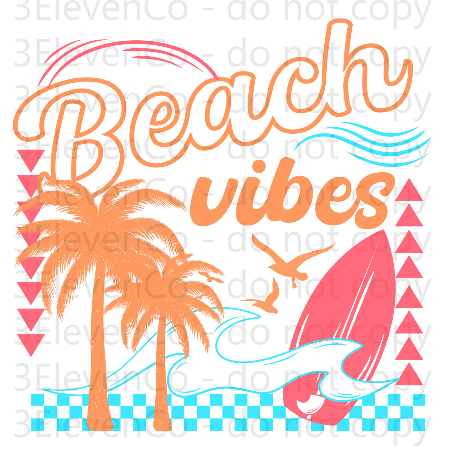 CS beach vibes 2024 vinyl decal| UV DTF decal| DTF print