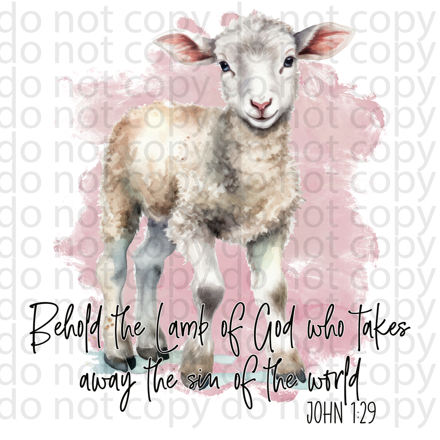 behold the lamb of God decal or sublimation print