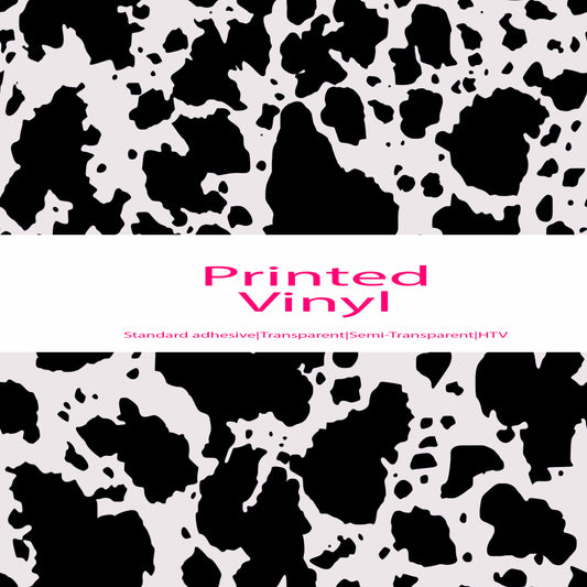 Black & white cow print vinyl sheet