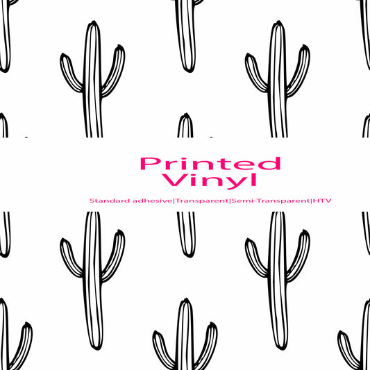 Black & white cactus vinyl sheet