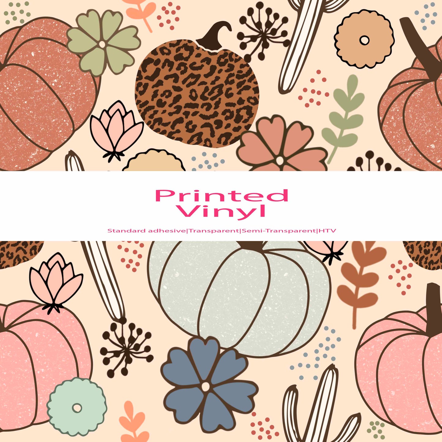 Boho pumpkins vinyl sheet