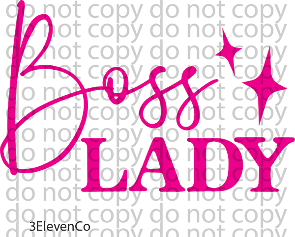 boss lady decal